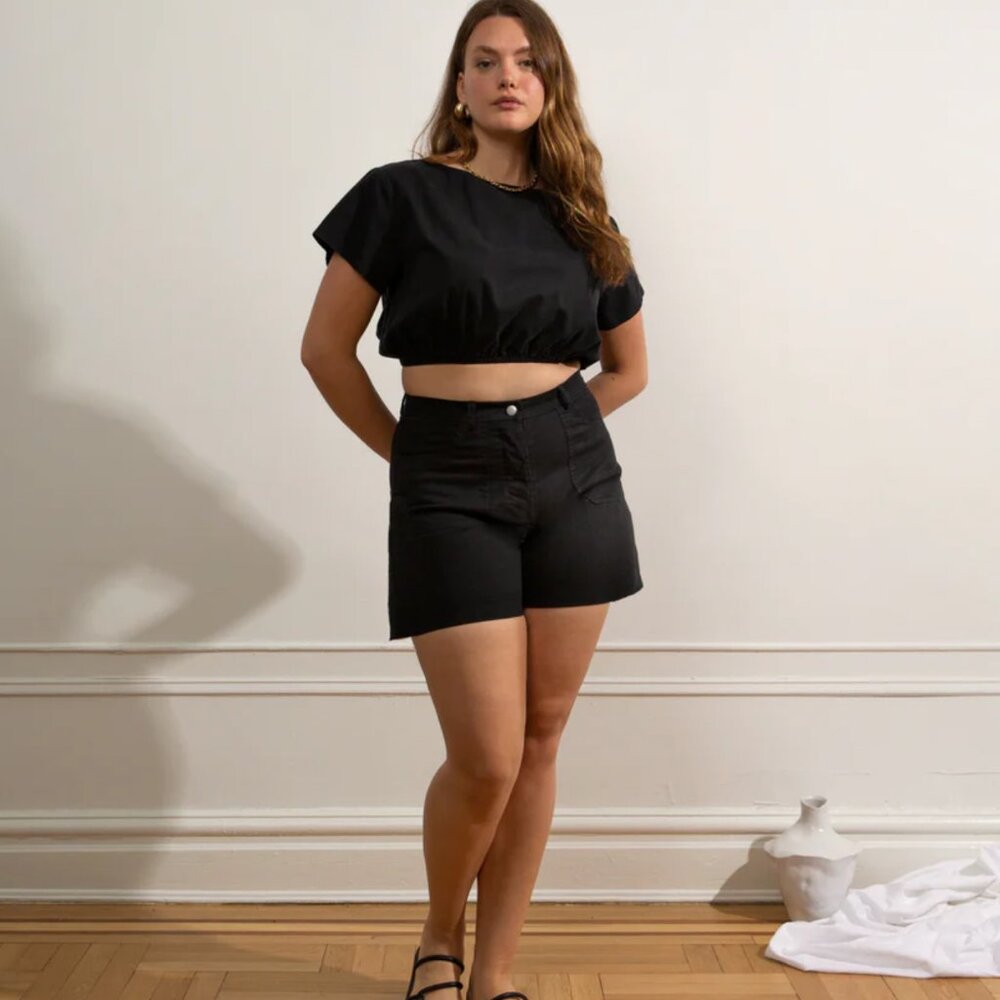 Loup Black Simone High Waist Shorts - XS